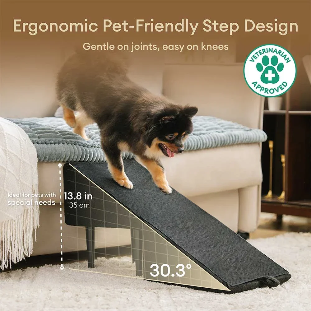 2-in-1 Convertible Wooden Home Step Stool Dog Ramp Stairs - Image 4