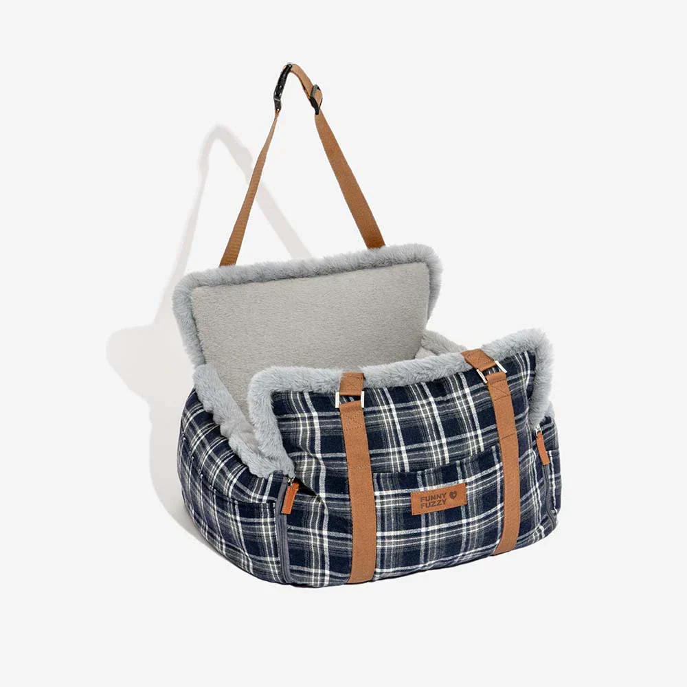 3 in 1 Fluffy Warmth Safe Dog Booster Car Seat Bed - Winter Cruiser - Image 15