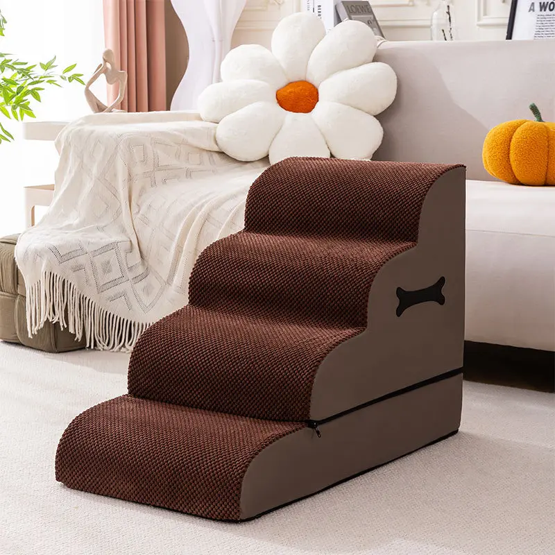 Adjustable Non-Slip Washable Soft Dog Stairs with Gentle Ramp - Image 13