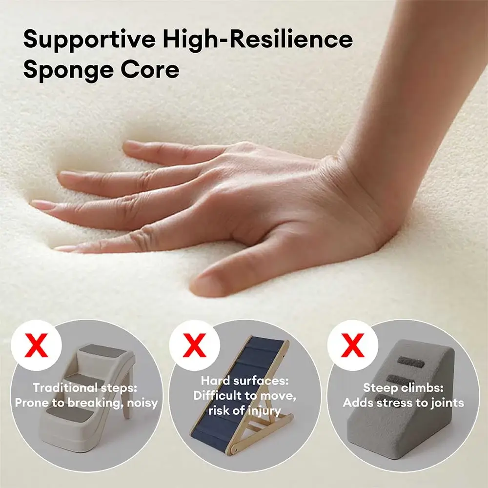 Adjustable Non-Slip Washable Soft Dog Stairs with Gentle Ramp - Image 6
