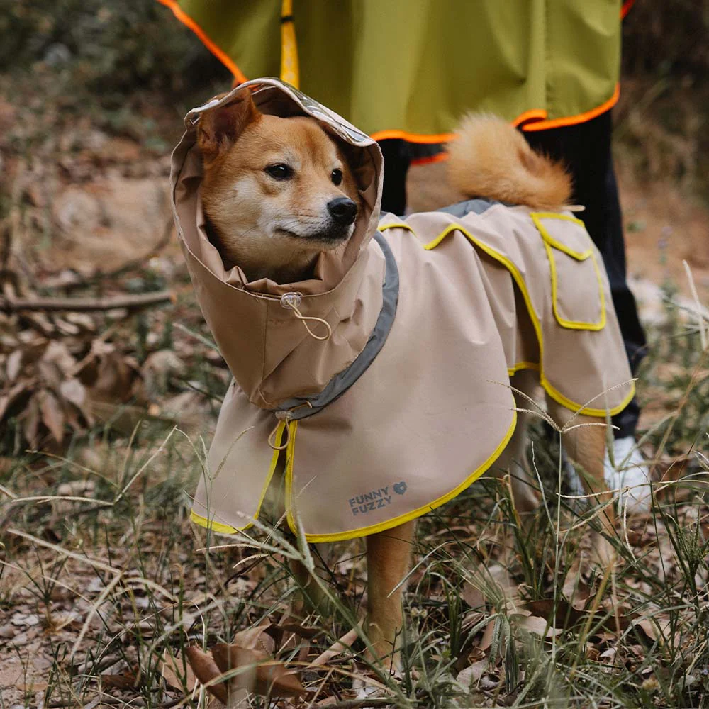 Adjustable Reflective Waterproof with Pocket Dog Human Matching Raincoat-Stay Dry - Image 13