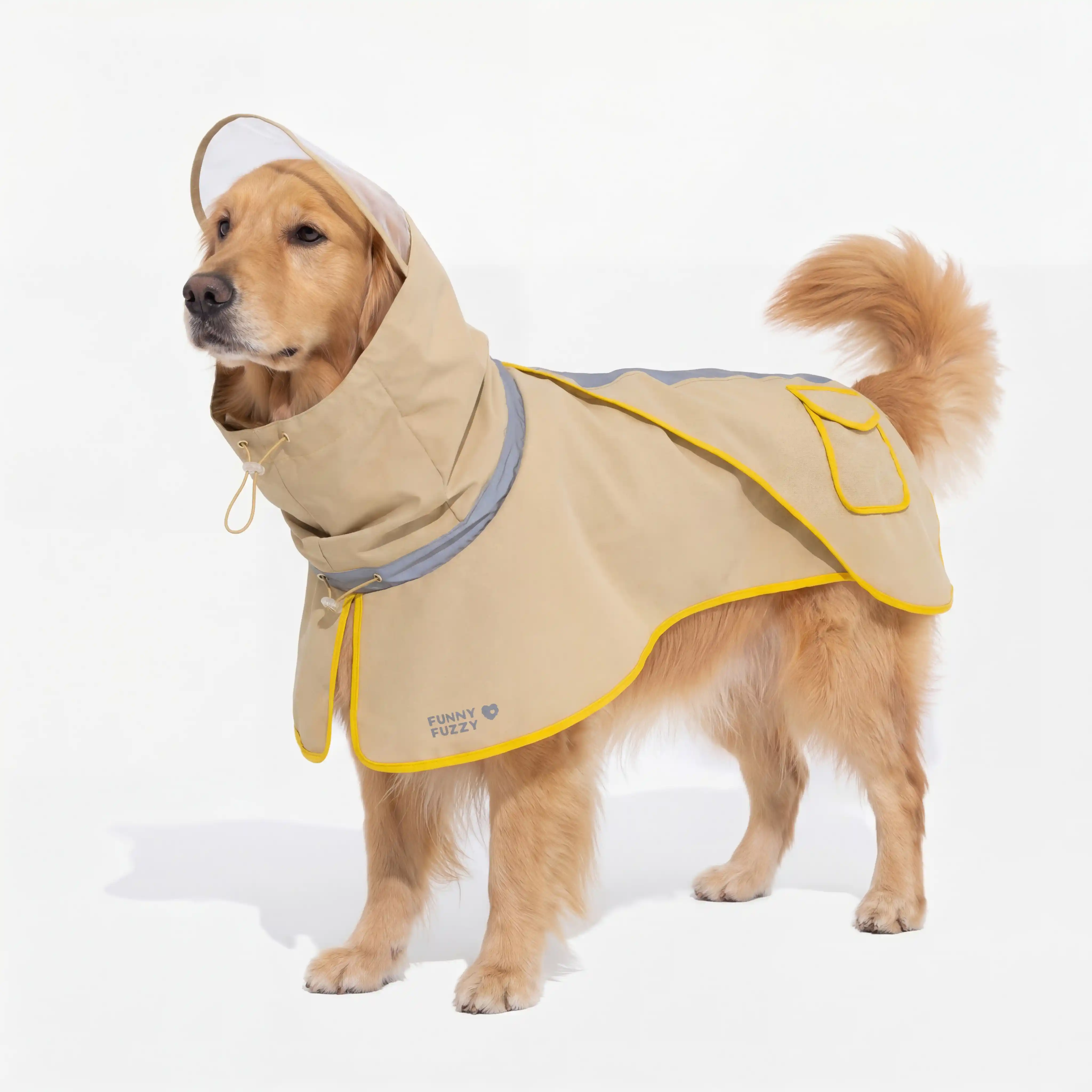 Adjustable Reflective Waterproof with Pocket Dog Human Matching Raincoat-Stay Dry - Image 20