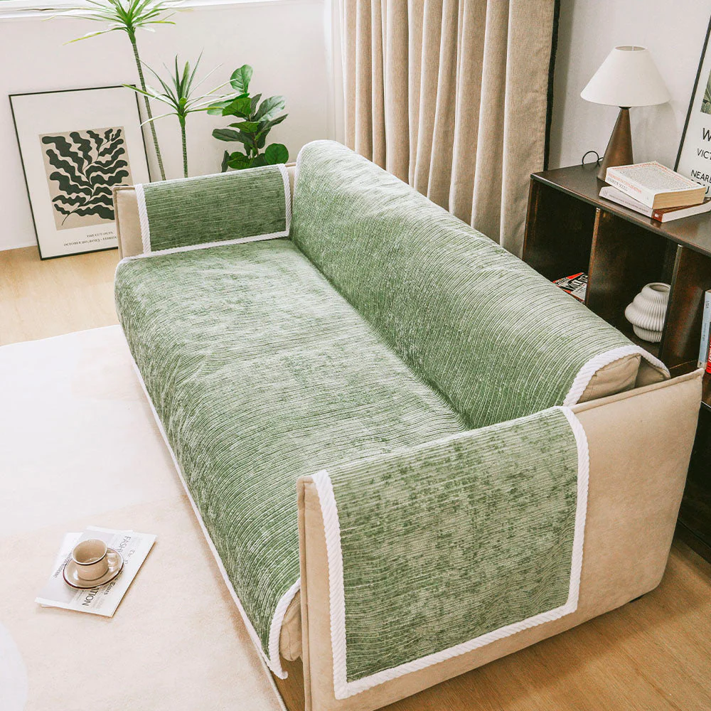 All-Season Anti-Slip Striped Pet Rug Furniture Protector with Armrest Couch Cover - Keep Still - Image 11