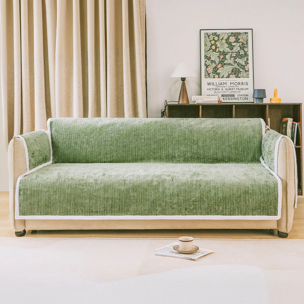 All-Season Anti-Slip Striped Pet Rug Furniture Protector with Armrest Couch Cover - Keep Still - Image 3
