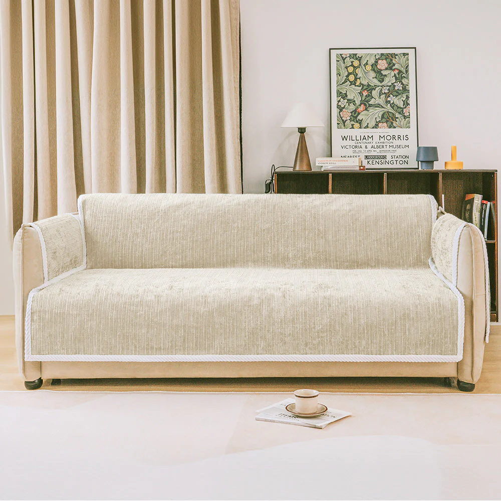 All-Season Anti-Slip Striped Pet Rug Furniture Protector with Armrest Couch Cover - Keep Still - Image 4