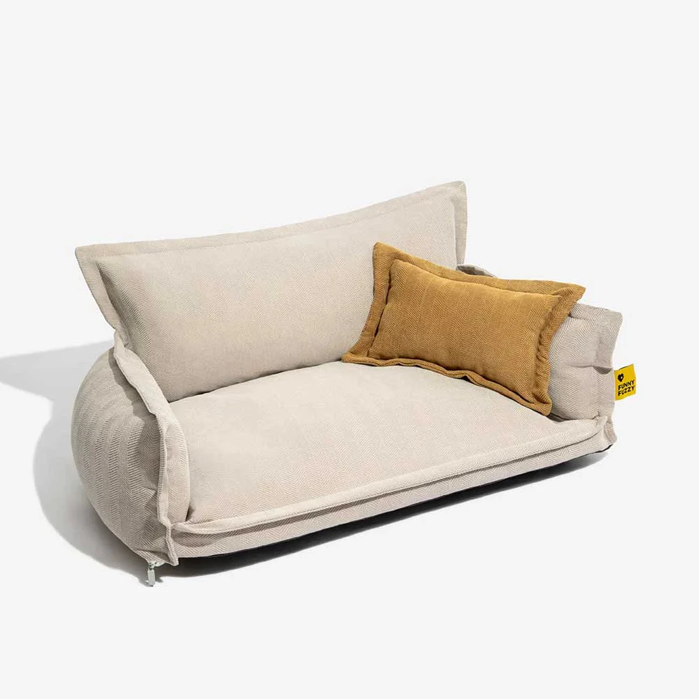 All-Season Chenille Dual-layer Removable Sponge Orthopedic Dog Bed With Pillow - Image 13