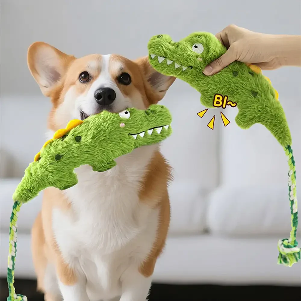 Animal Series Plush Squeak Dog Teething Toy
