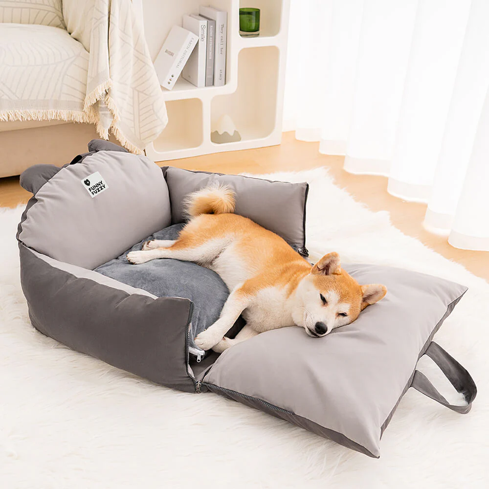 Bear Ears Pet Car Safety Bed Dog Car Seat Bed - Image 8