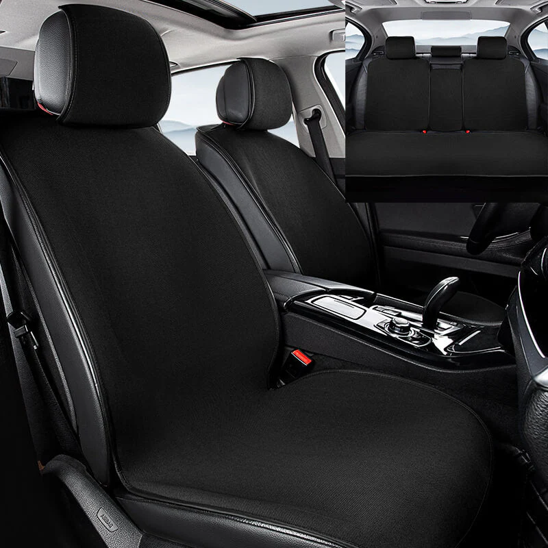 Chenille Anti-scratch Breathable Seat Protective Front Car Seat Cover Full Set - Image 13