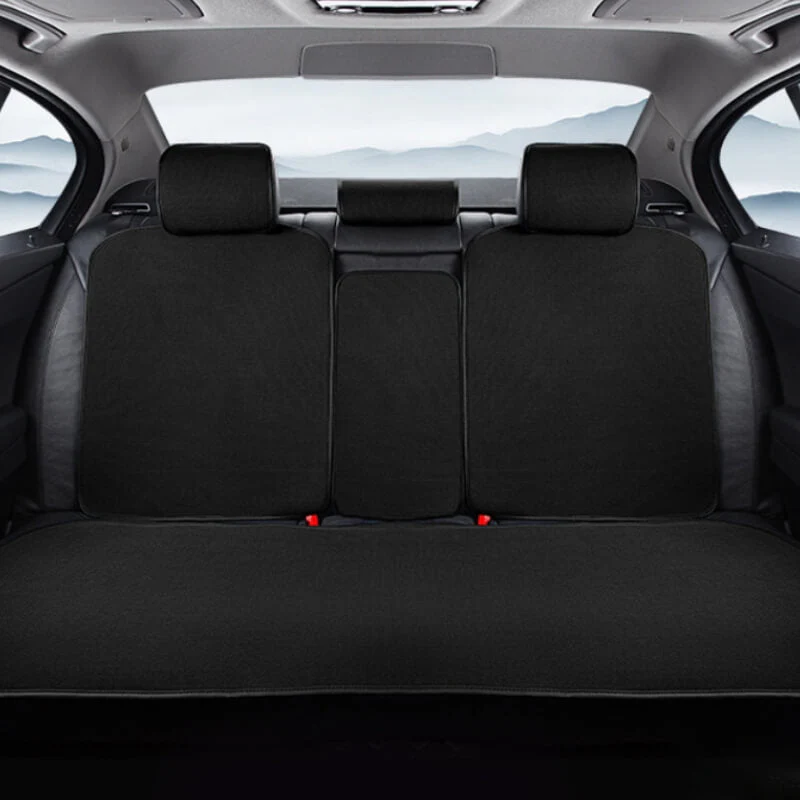 Chenille Anti-scratch Breathable Seat Protective Front Car Seat Cover Full Set - Image 5
