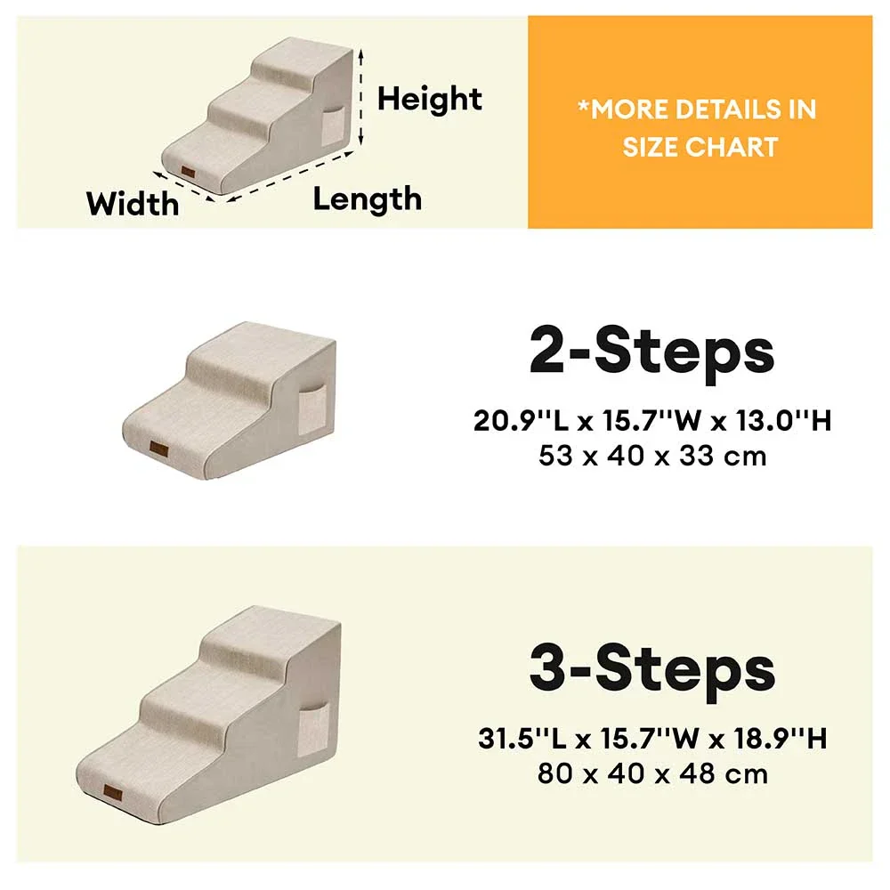 Chenille Extra Wide Non-Slip Removable Sponge Pet Stairs - SafeRamp - Image 10