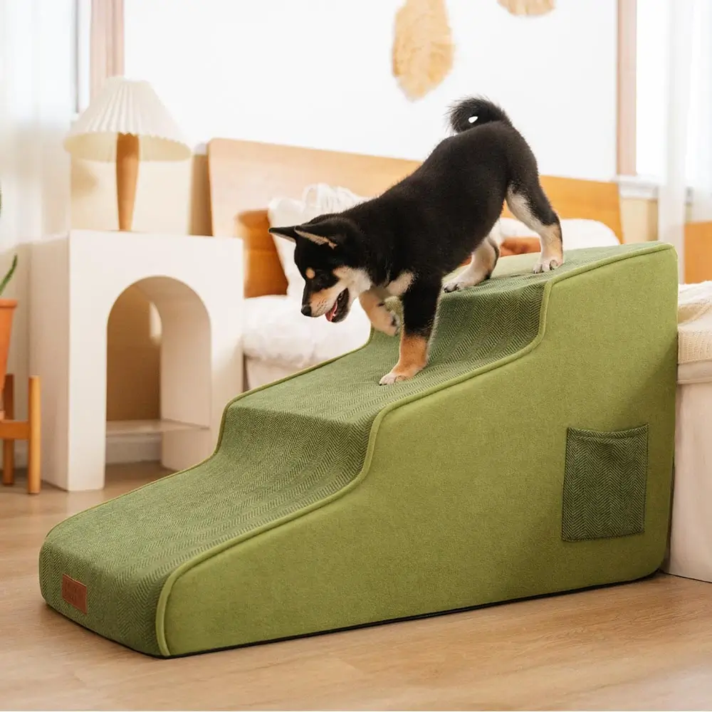 Chenille Extra Wide Non-Slip Removable Sponge Pet Stairs - SafeRamp - Image 11