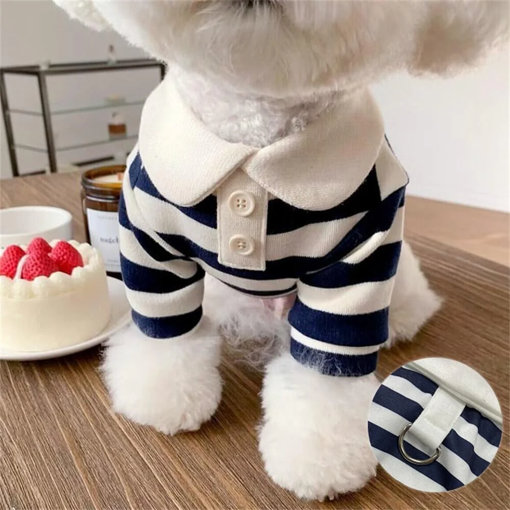 Classic Striped Polo Dog Shirts - Image 4