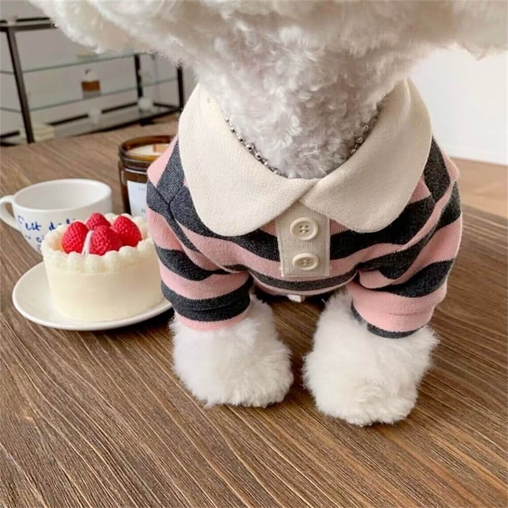 Classic Striped Polo Dog Shirts - Image 9