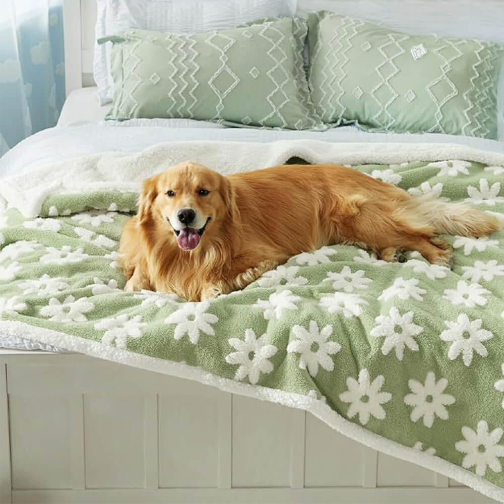 Cloud Flocked Waterproof Multi-Functional Sherpa Dog Blanket - Image 3