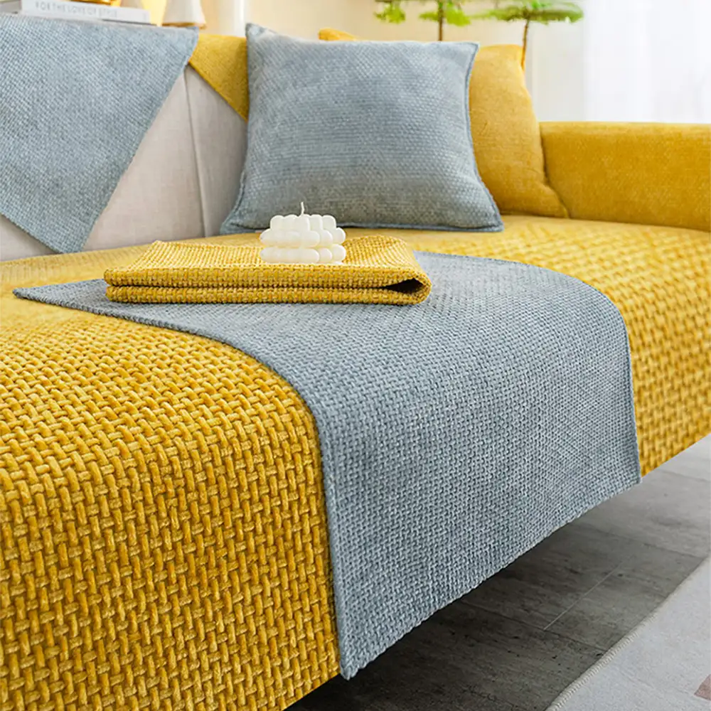 Cloud Woven Velvet Thick Scratch-Resistant Non-Slip Couch Cover - Image 12