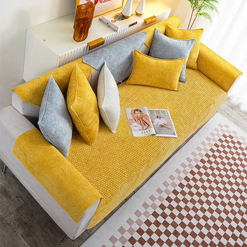 Cloud Woven Velvet Thick Scratch-Resistant Non-Slip Couch Cover - Image 13