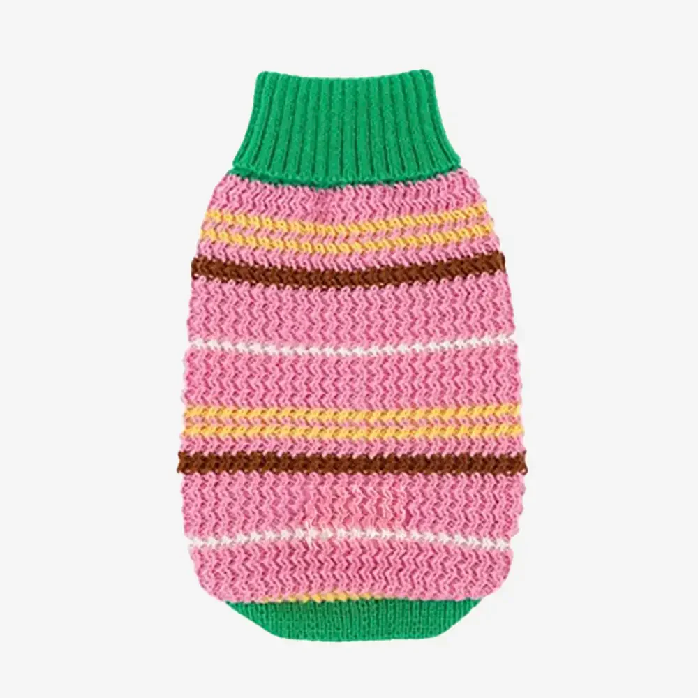 Color Blocked Striped Dachshund Dog Jumper - Image 16