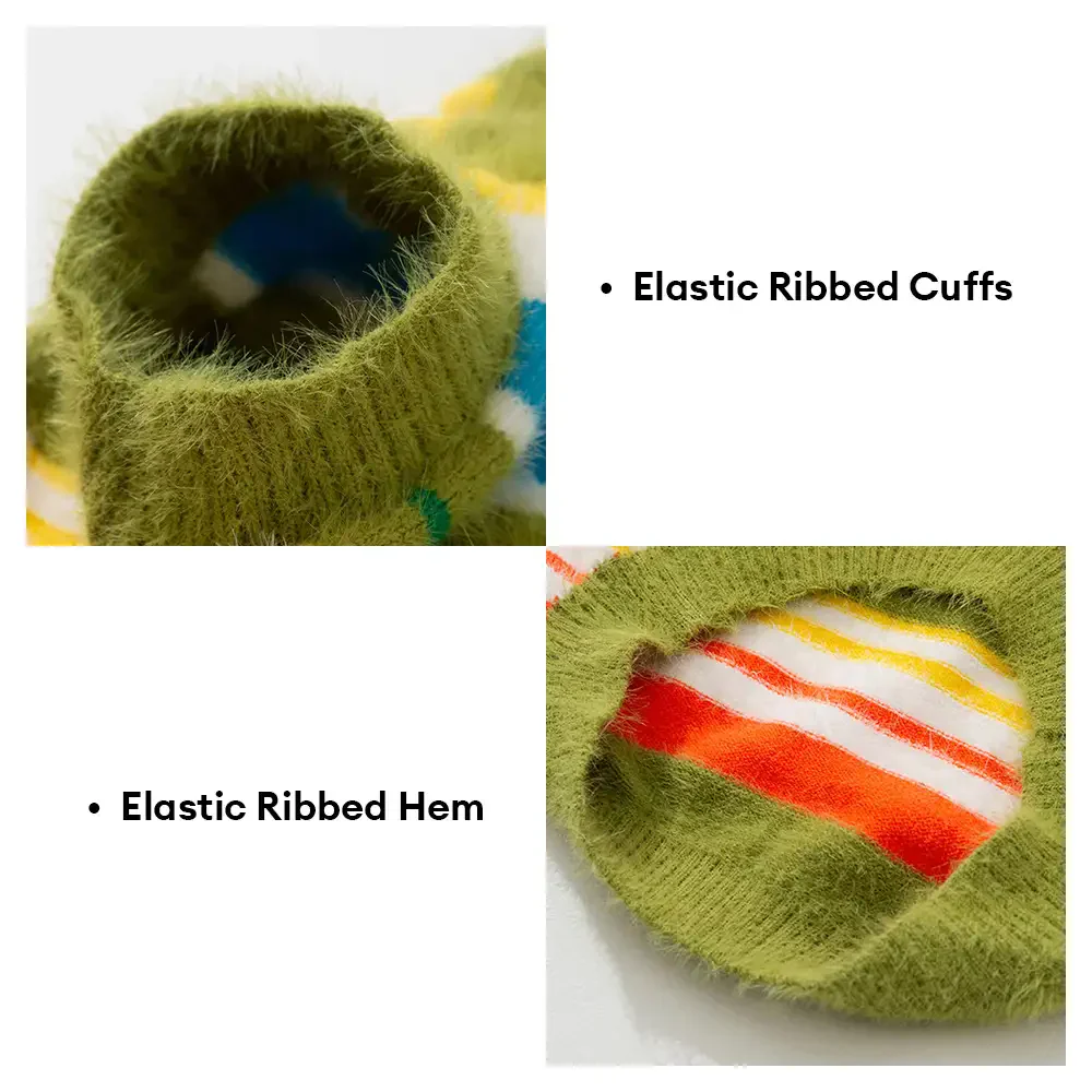 Color Blocked Striped Dog Jumper-Suitable For Large Dogs - Image 6