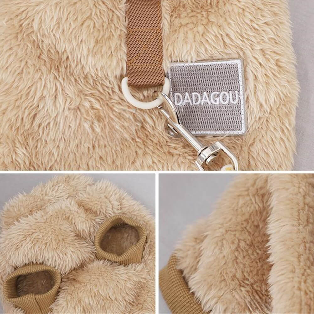 Comfortable and Stylish Fuzzy Dog Vest - Perfect for Winter Walks - Image 7