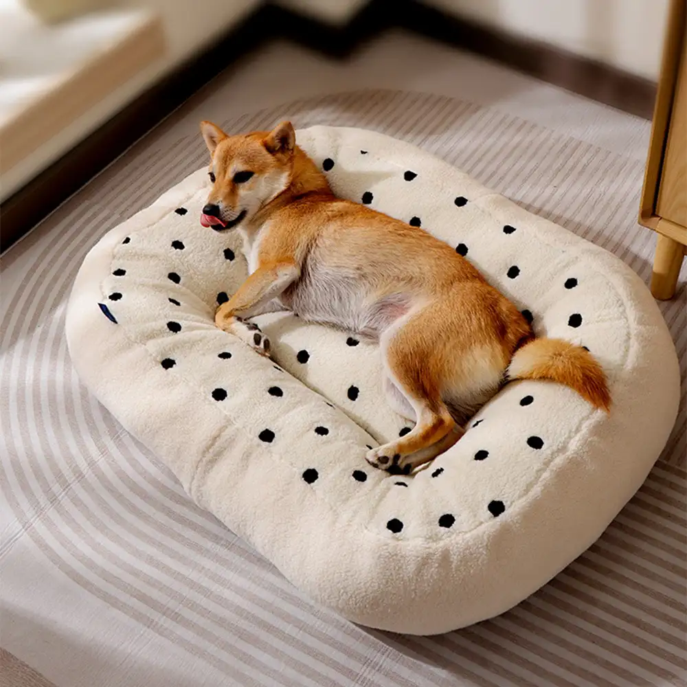 Cookie Plush Winter Warm Cozy Deep Sleep Dog Bed - Image 3