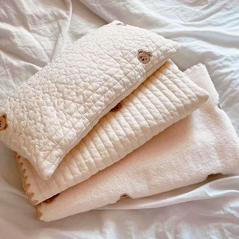 Cosy Embroidered Cotton Pet Pillow Quilt Bed Set - Image 6