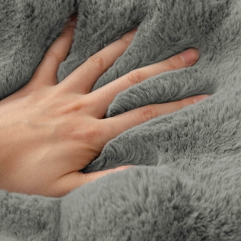 Cosy Plush Solid Colour Non-slip Couch Cover - Image 5