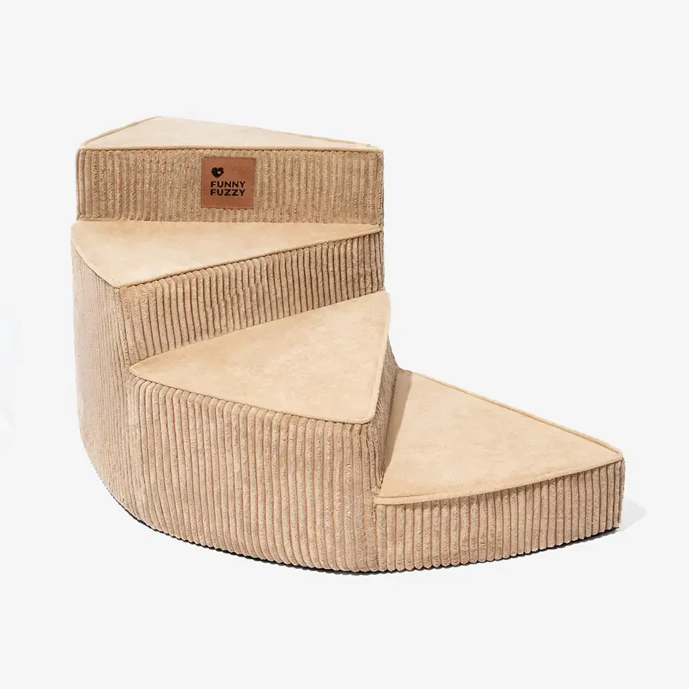 Cozy Corduroy Joint-Friendly Removable Spiral Pet Stairs - CreamyStep - Image 29
