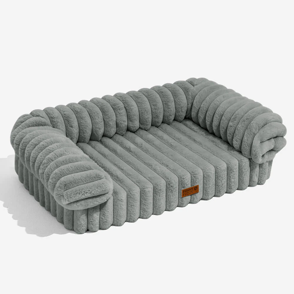 Cream Fluffy Comfort Orthopaedic Dog and Cat Sofa Bed - Image 12