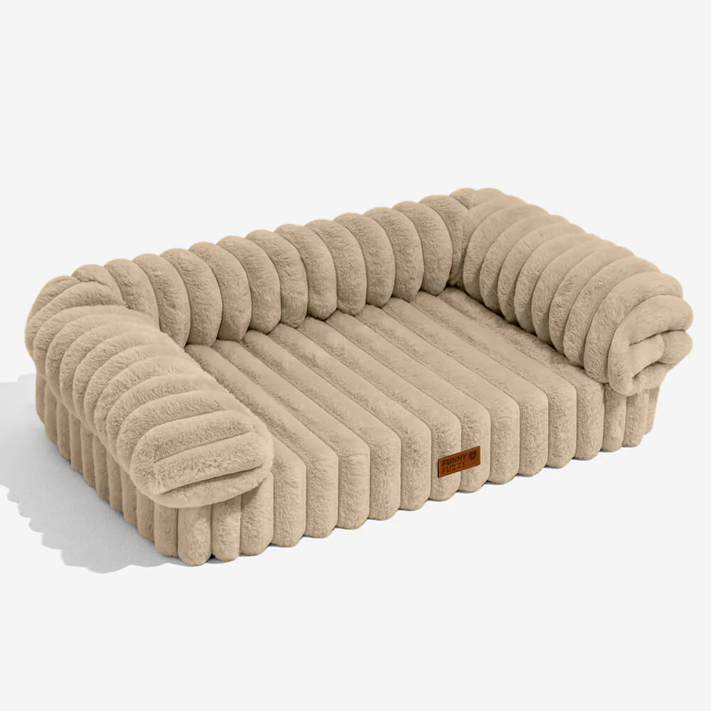 Cream Fluffy Comfort Orthopaedic Dog and Cat Sofa Bed - Image 13