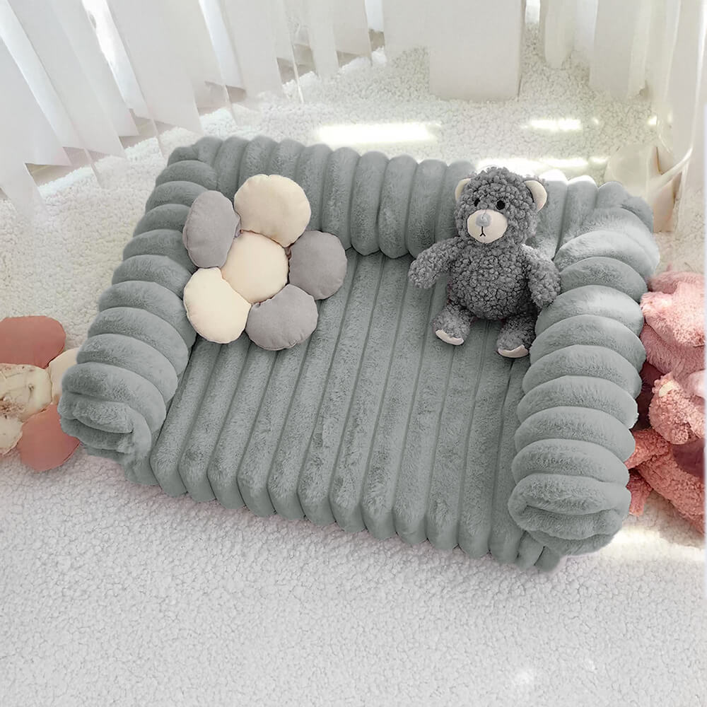 Cream Fluffy Comfort Orthopaedic Dog and Cat Sofa Bed - Image 14