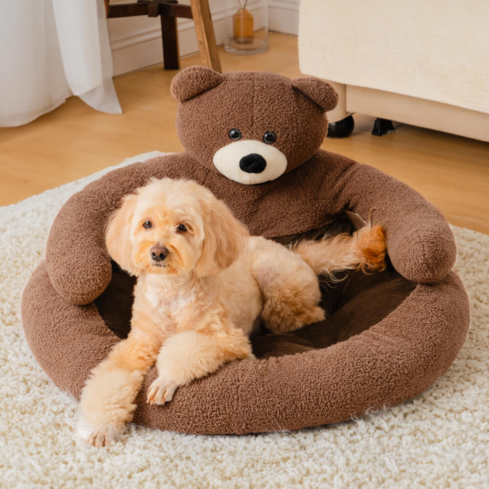 Cute Detachable Cuddle Bear Cat Bed - Image 3