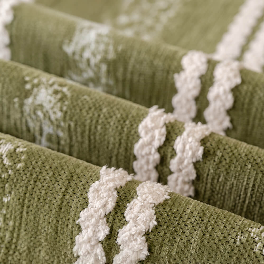 Decorative Stripe Tassel Chenille Throw Couch Cover - Image 11