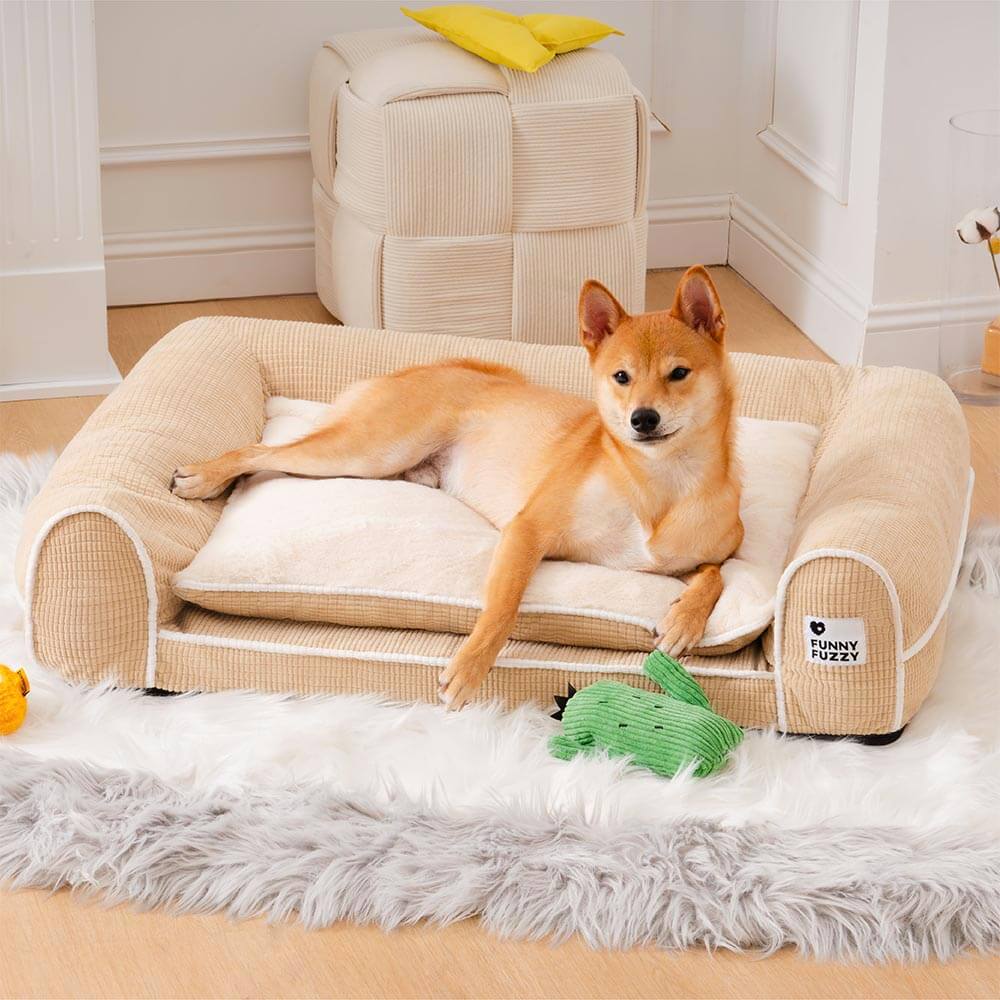 Deluxe Flannel Double-Layer Orthopaedic Dog Sofa Bed - Image 10