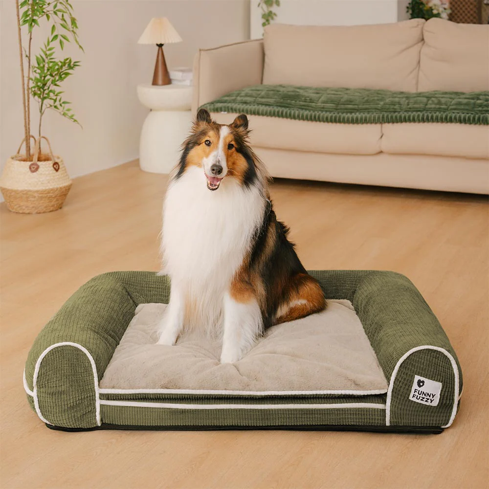 Deluxe Flannel Double-Layer Orthopaedic Dog Sofa Bed - Image 17