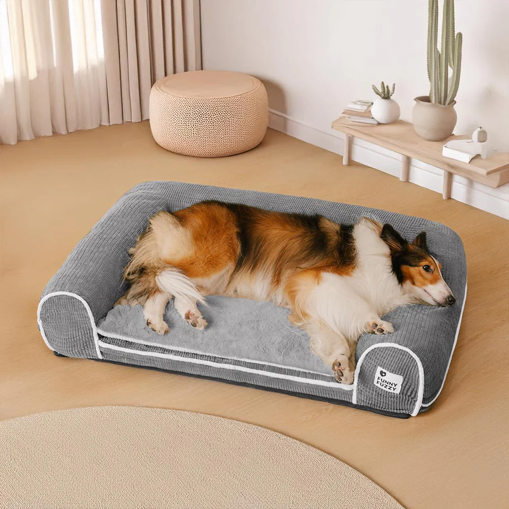 Deluxe Flannel Double-Layer Orthopaedic Dog Sofa Bed - Image 19