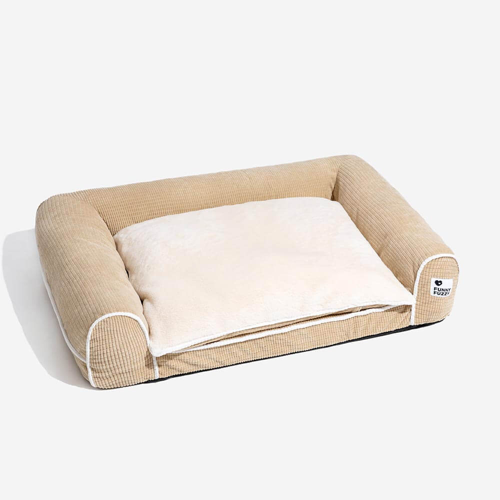 Deluxe Flannel Double-Layer Orthopaedic Dog Sofa Bed - Image 21
