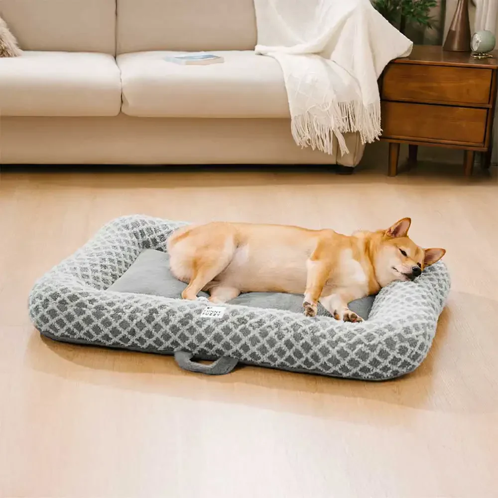 Diamond Plaid Dual-Sided Multi-Use Plush Pet Mat - ComfyEase - Image 11