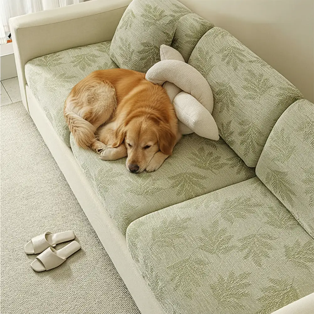 Elastic Chenille All-Season Anti-Scratch Full-Coverage Couch Cover - Image 2