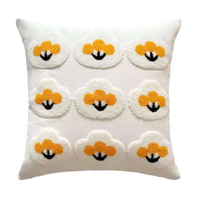 Embroidered Daisy Pillow Sofa Pillow - Image 11