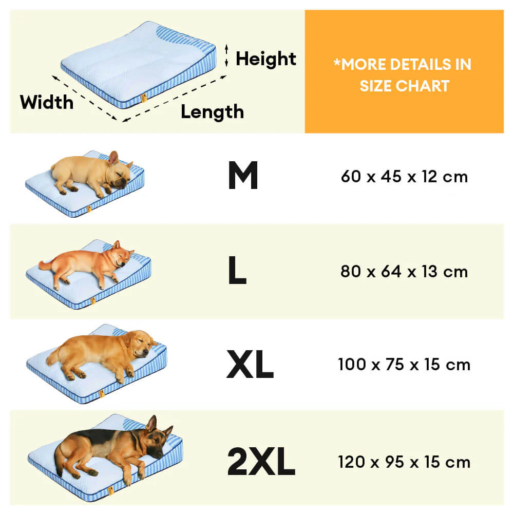 Extra Large Cooling Washable Rectangle Orthopaedic Dog Bed - Cooling Nap - Image 11