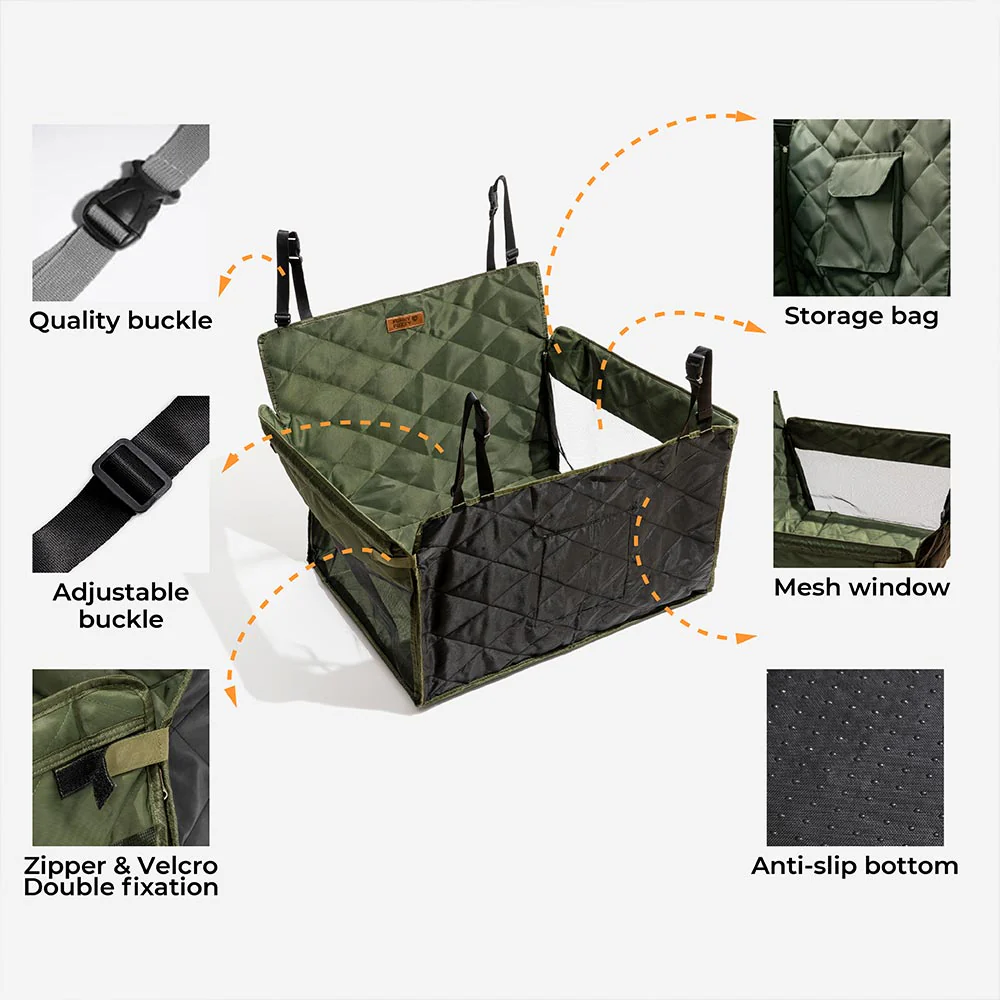 Extra Stable Travel Waterproof Dog Car Back Seat Extender - Image 6