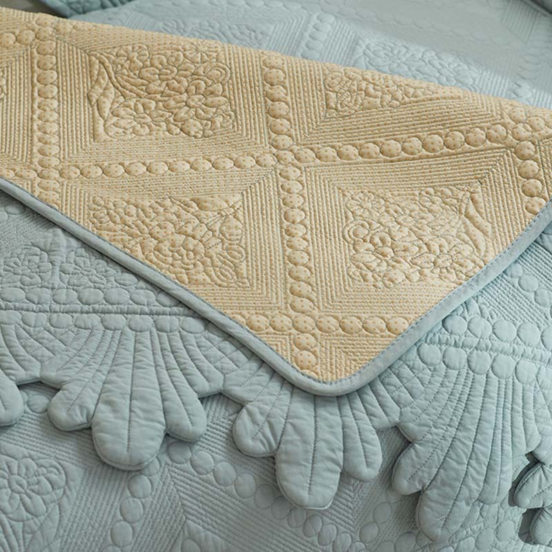 Fashion Leaf Trim Cotton Washable Couch Cover - Image 4