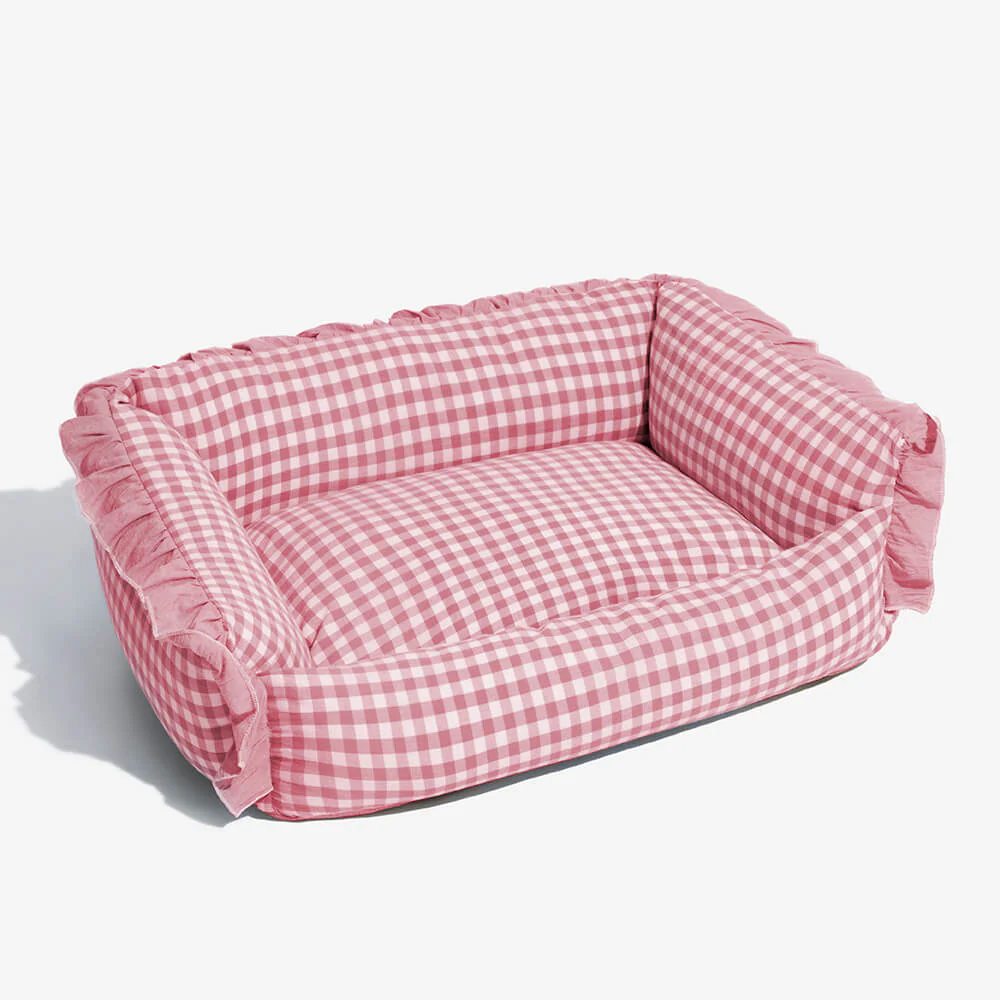 Fashion Ruffle Plaid Detachable Warm Dog & Cat Bed - Image 11