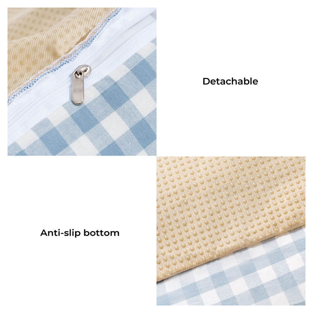 Fashion Ruffle Plaid Detachable Warm Dog & Cat Bed - Image 5