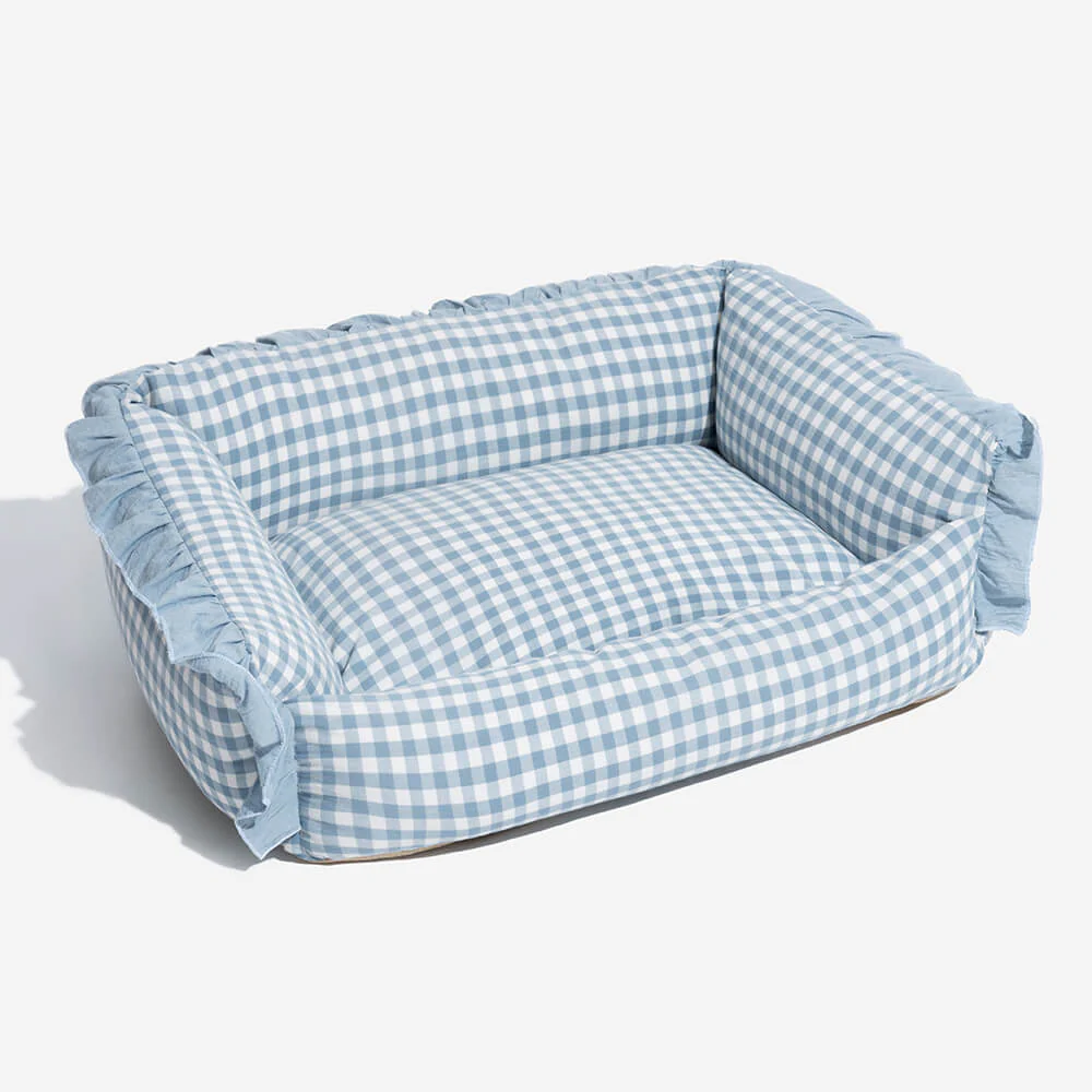 Fashion Ruffle Plaid Detachable Warm Dog & Cat Bed - Image 9
