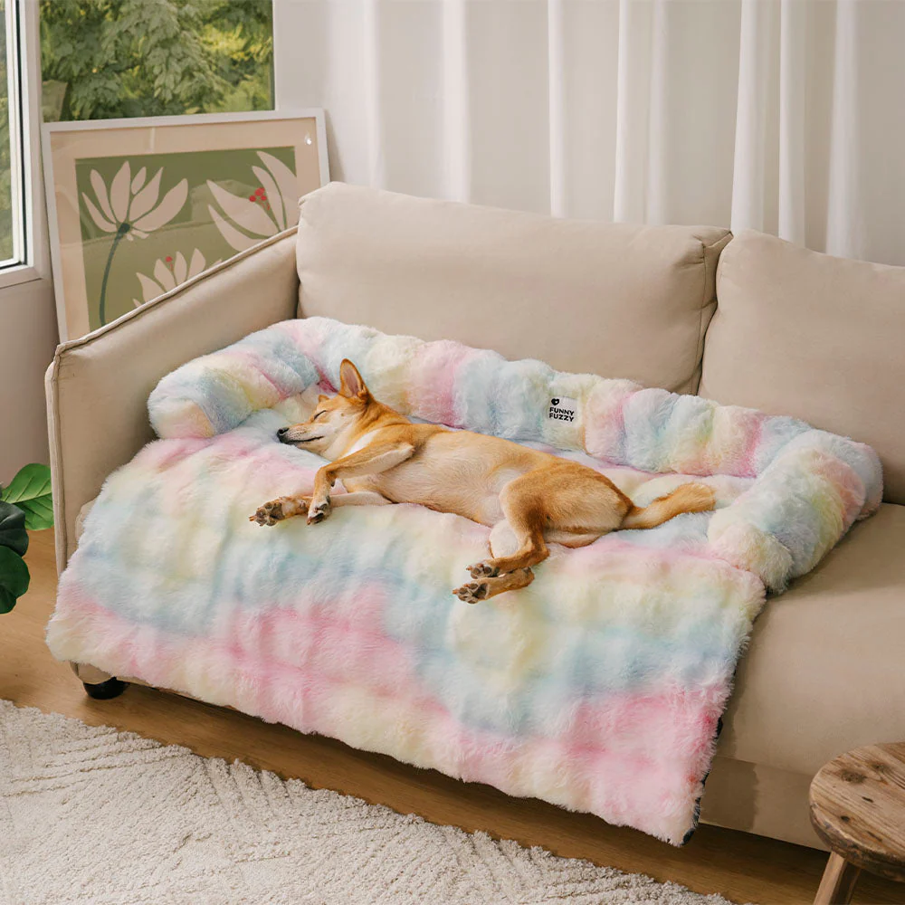 Fluffy Fuzzy Calming Dog Bed Sofa Protector Pet Mat - Image 7
