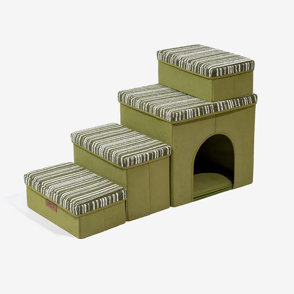 Foldable Dog Stairs with Storage and Condo - Funnyfuzzy SnugNest - Image 10