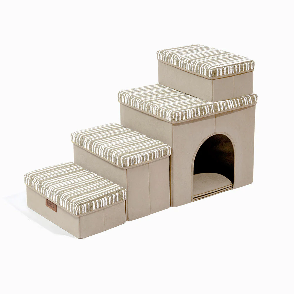 Foldable Dog Stairs with Storage and Condo - Funnyfuzzy SnugNest - Image 16