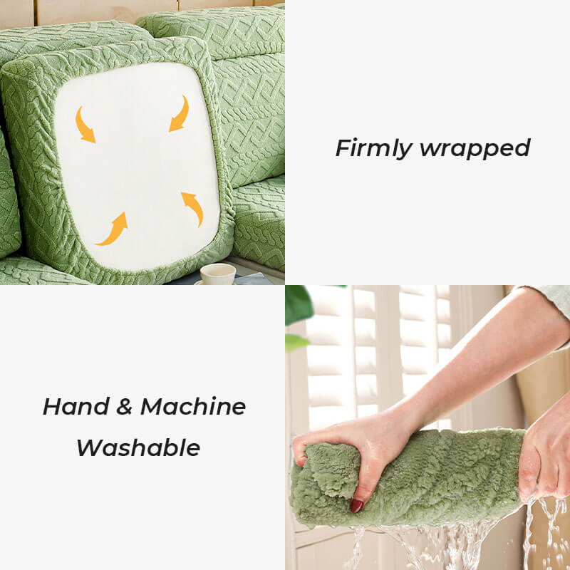 Full Wrap Soft Fleece Stretch Couch Cover - Image 4